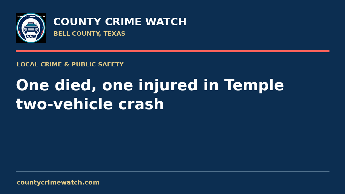 One died, one injured in Temple two-vehicle crash