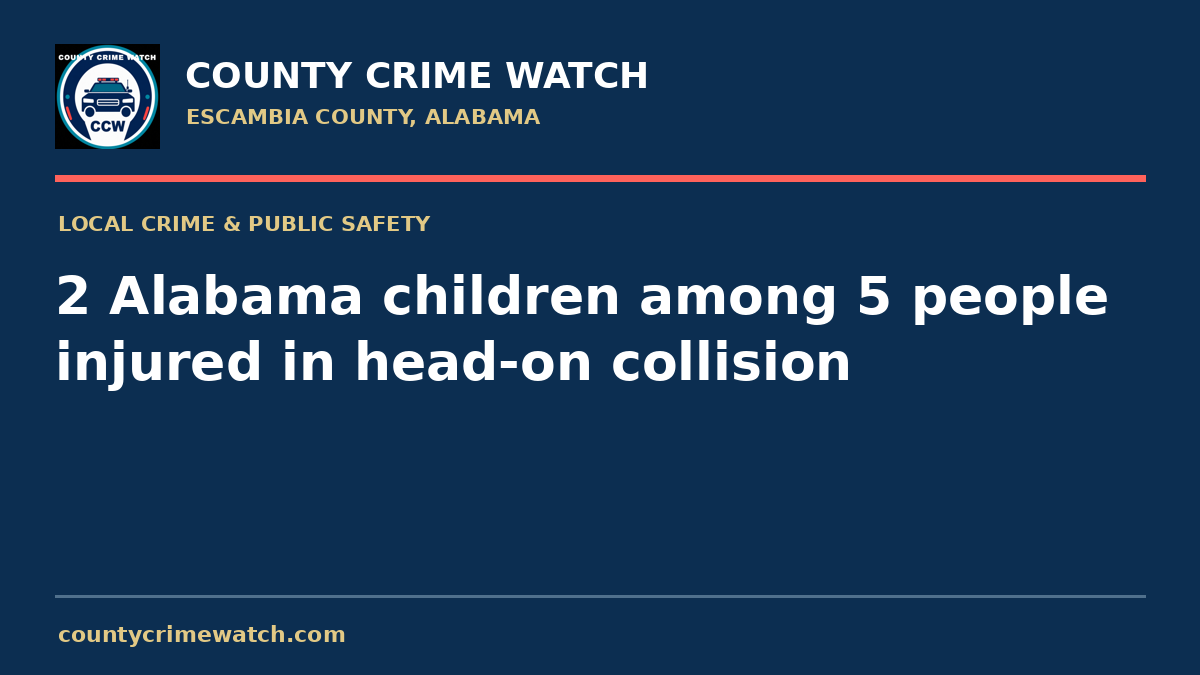 2 Alabama children among 5 people injured in head-on collision