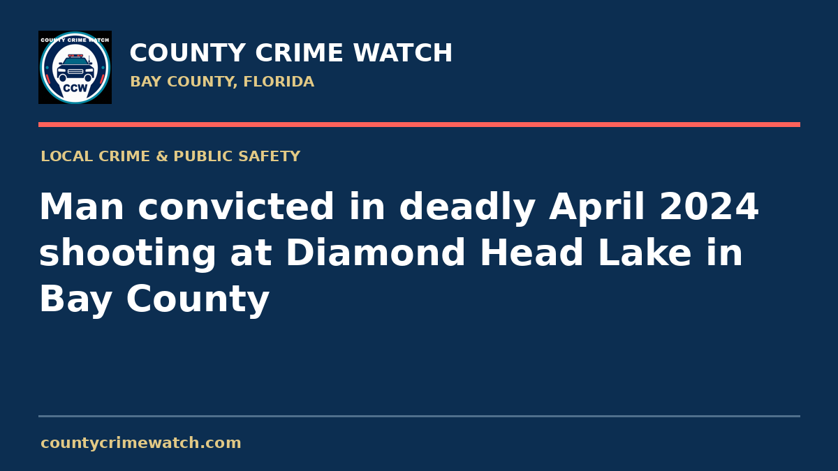 Man convicted in deadly April 2024 shooting at Diamond Head Lake in Bay County