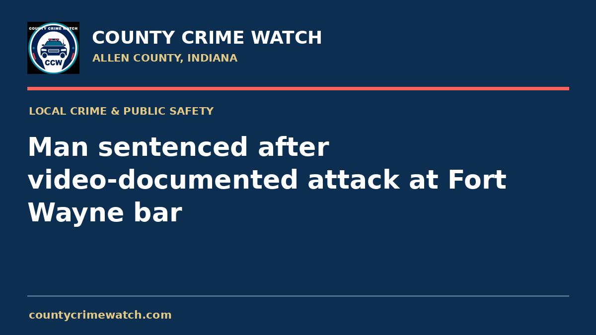 Man sentenced after video-documented attack at Fort Wayne bar