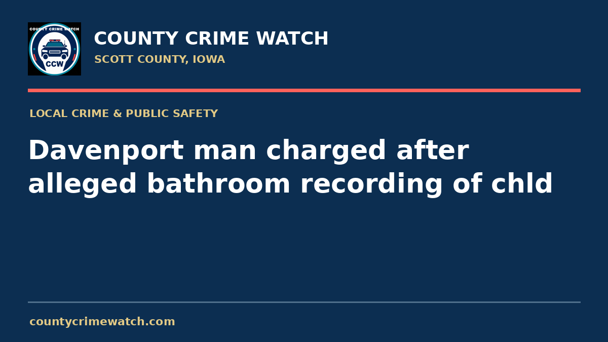 Davenport man charged after alleged bathroom recording of chld