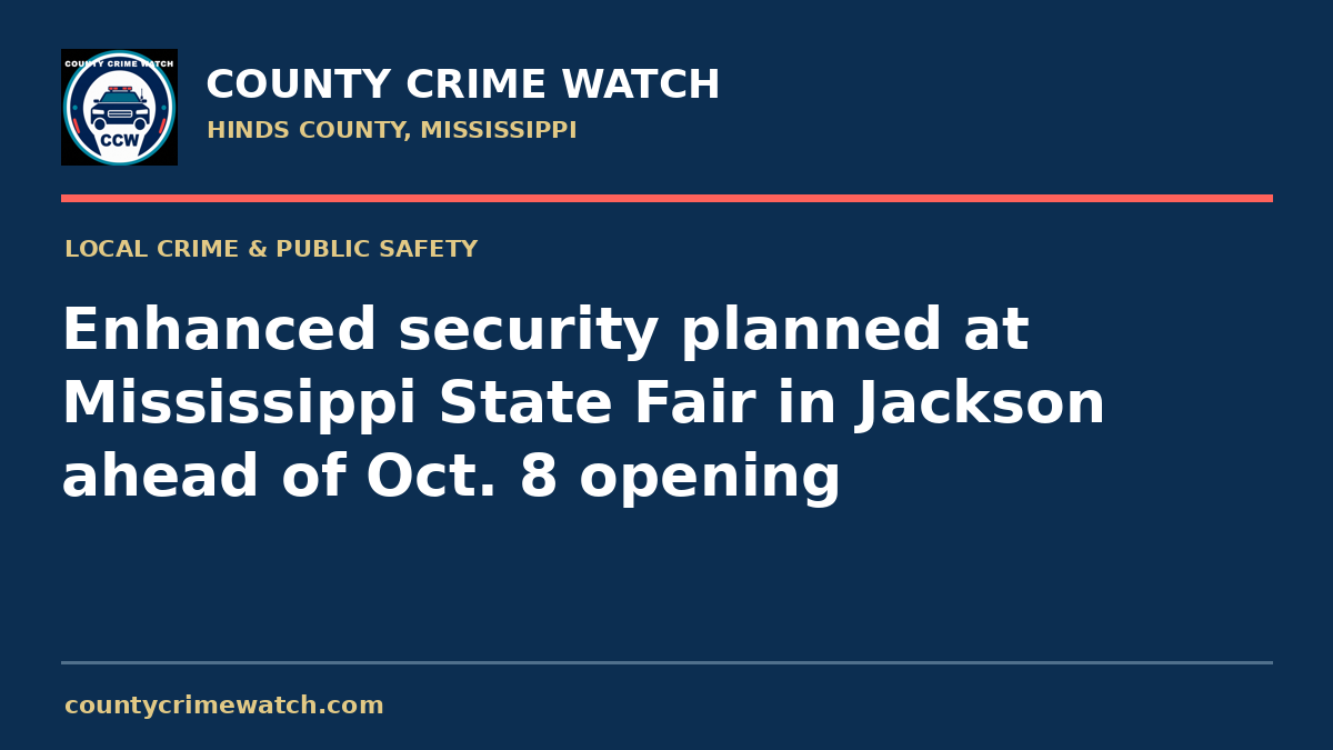 Enhanced security planned at Mississippi State Fair in Jackson ahead of Oct. 8 opening