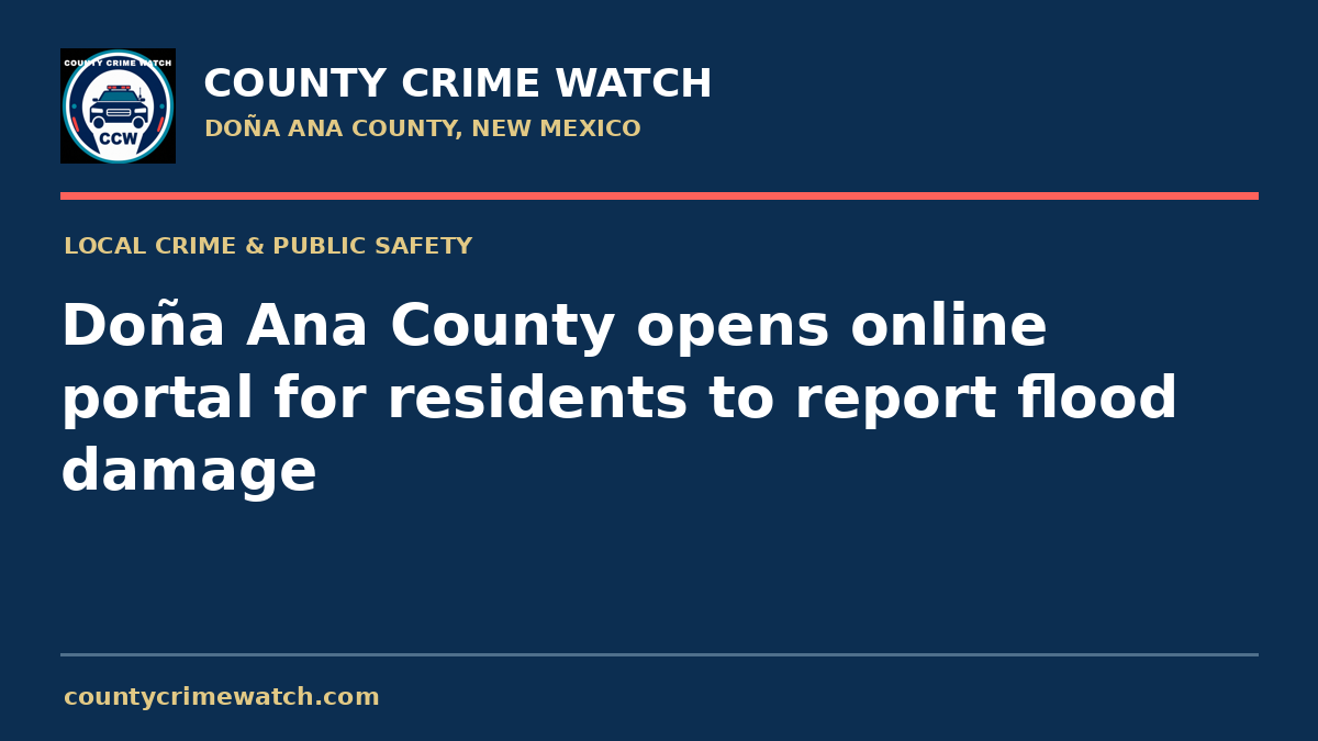 Doña Ana County opens online portal for residents to report flood damage