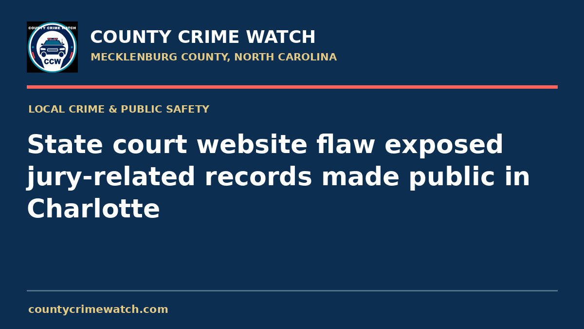 State court website flaw exposed jury-related records made public in Charlotte