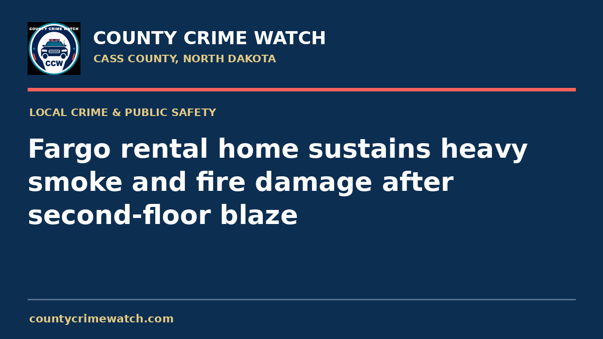 Fargo rental home sustains heavy smoke and fire damage after second-floor blaze