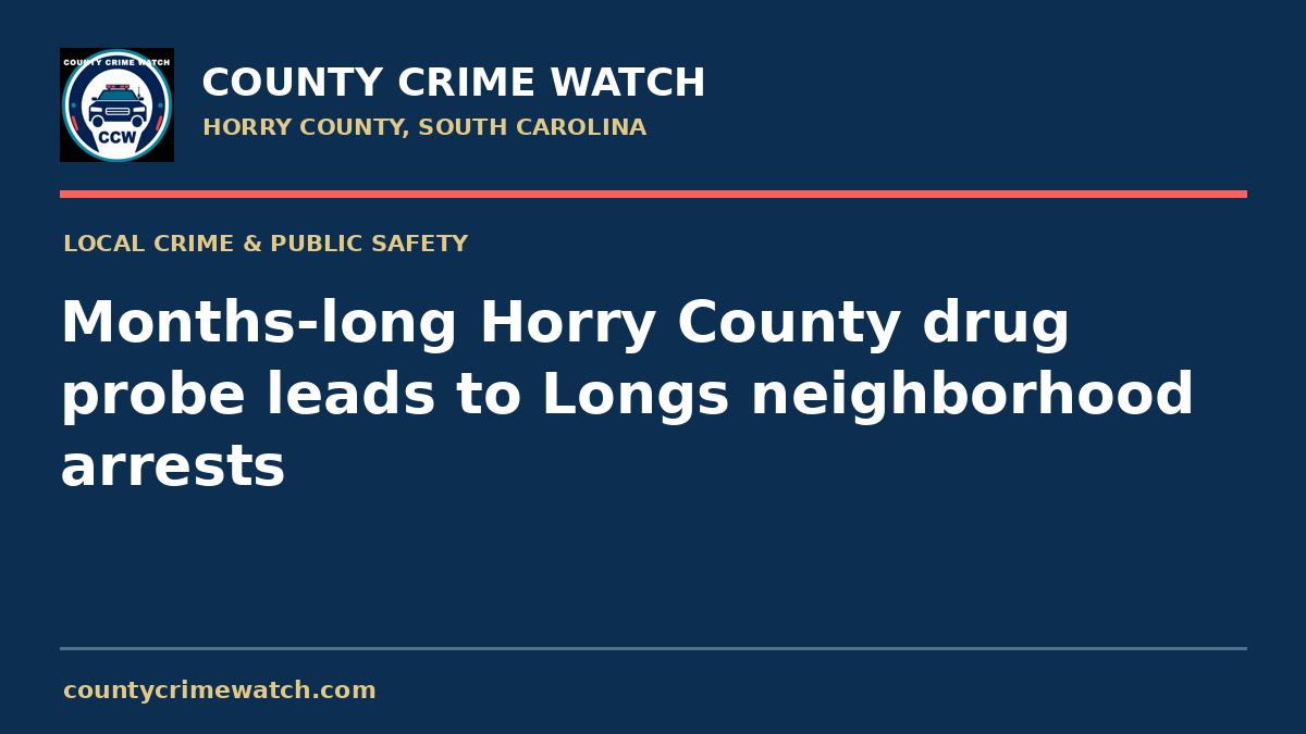 Months-long Horry County drug probe leads to Longs neighborhood arrests