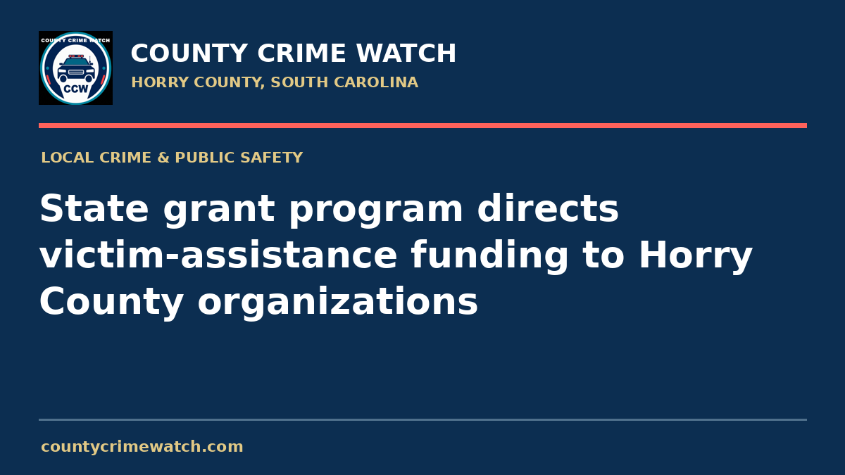 State grant program directs victim-assistance funding to Horry County organizations