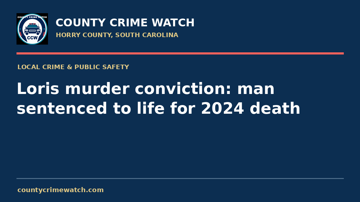 Loris murder conviction: man sentenced to life for 2024 death