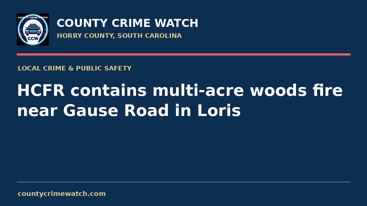 HCFR contains multi-acre woods fire near Gause Road in Loris