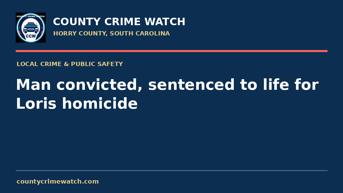 Man convicted, sentenced to life for Loris homicide