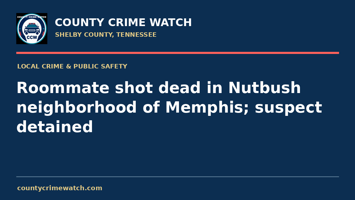 Roommate shot dead in Nutbush neighborhood of Memphis; suspect detained