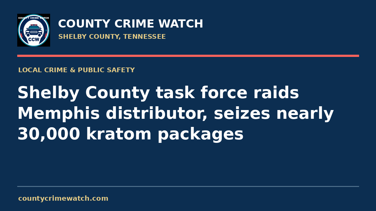 Shelby County task force raids Memphis distributor, seizes nearly 30,000 kratom packages