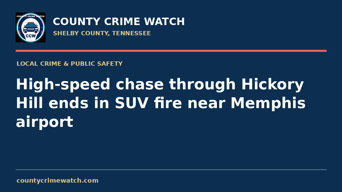 High-speed chase through Hickory Hill ends in SUV fire near Memphis airport