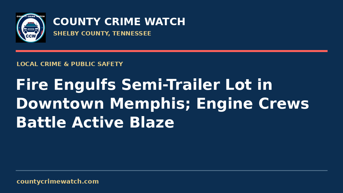 Fire Engulfs Semi-Trailer Lot in Downtown Memphis; Engine Crews Battle Active Blaze