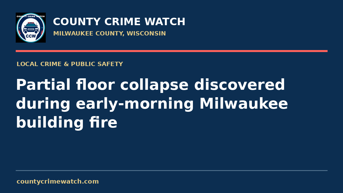 Partial floor collapse discovered during early-morning Milwaukee building fire