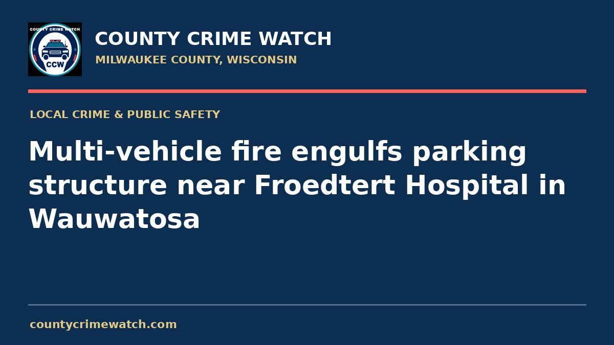 Multi-vehicle fire engulfs parking structure near Froedtert Hospital in Wauwatosa