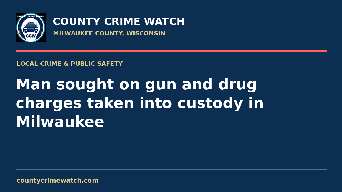 Man sought on gun and drug charges taken into custody in Milwaukee