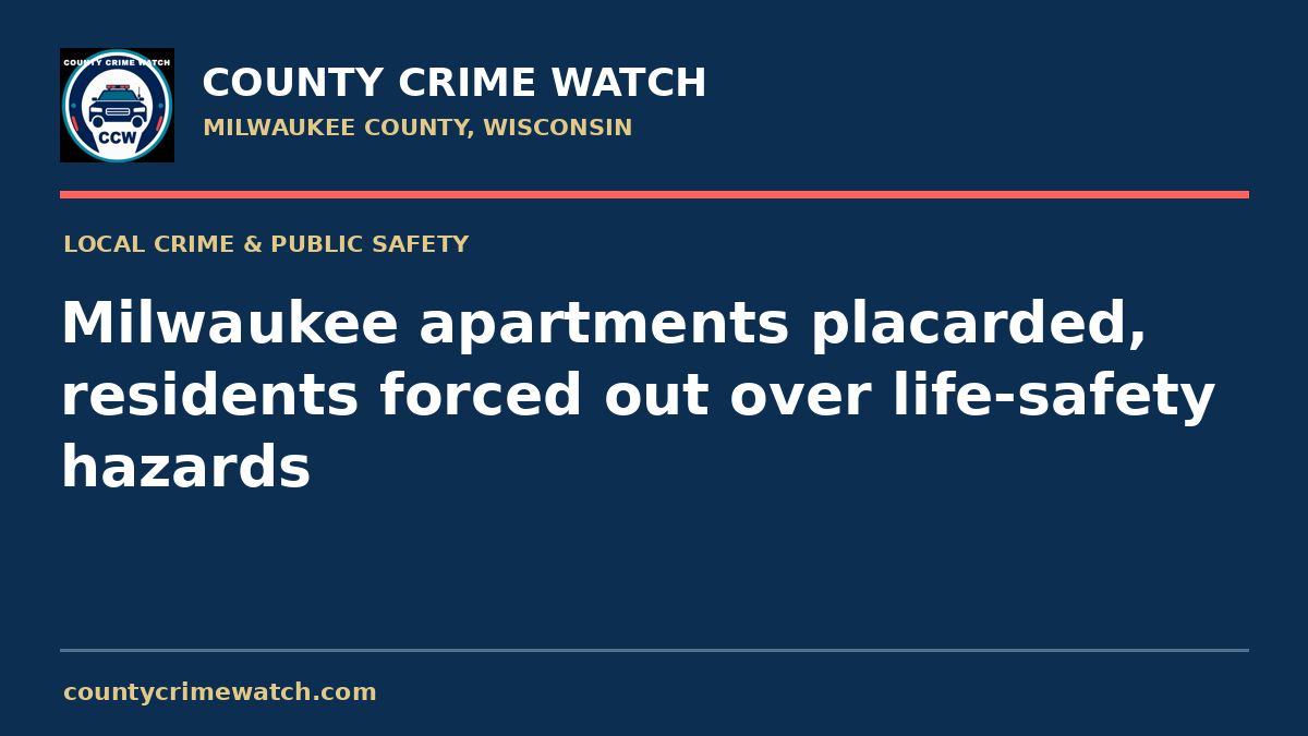 Milwaukee apartments placarded, residents forced out over life-safety hazards