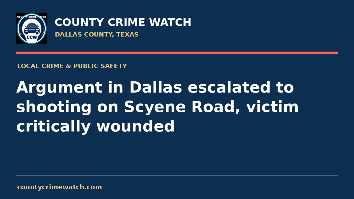 Argument in Dallas escalated to shooting on Scyene Road, victim critically wounded
