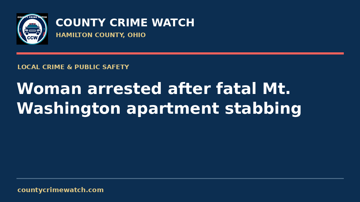 Woman arrested after fatal Mt. Washington apartment stabbing