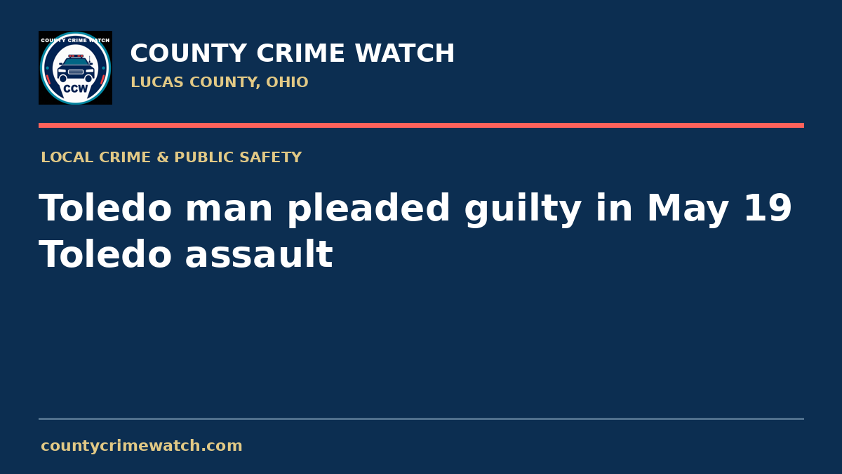 Toledo man pleaded guilty in May 19 Toledo assault