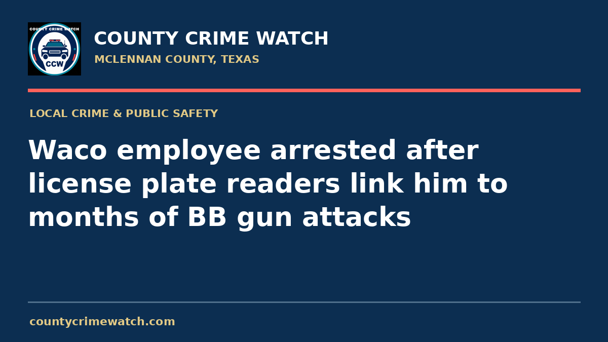 Waco employee arrested after license plate readers link him to months of BB gun attacks