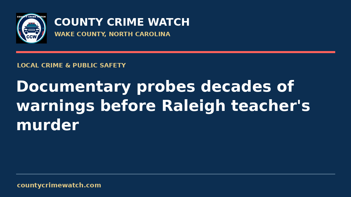 Documentary probes decades of warnings before Raleigh teacher's murder