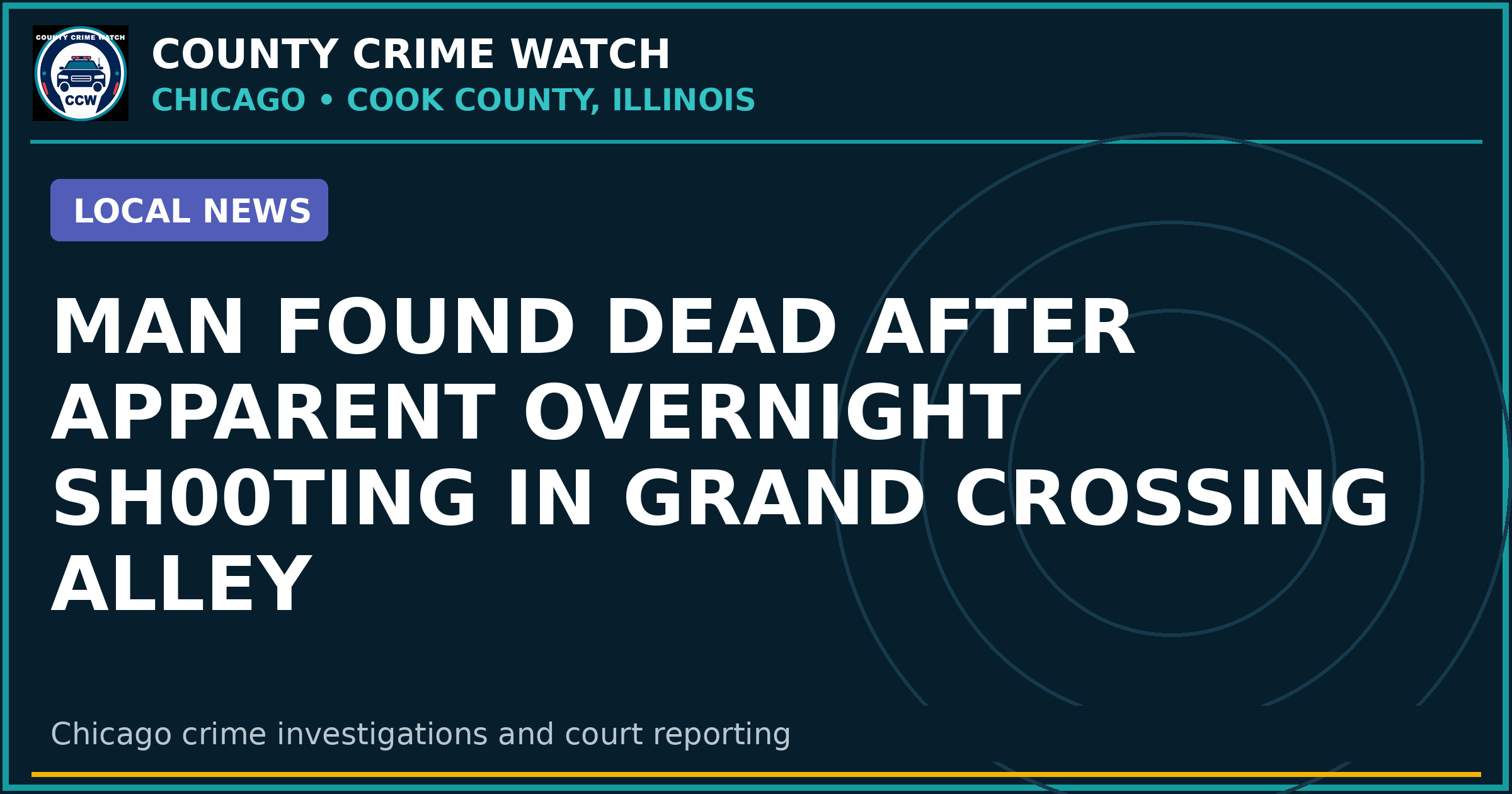 Man found dead after apparent overnight shooting in Grand Crossing alley