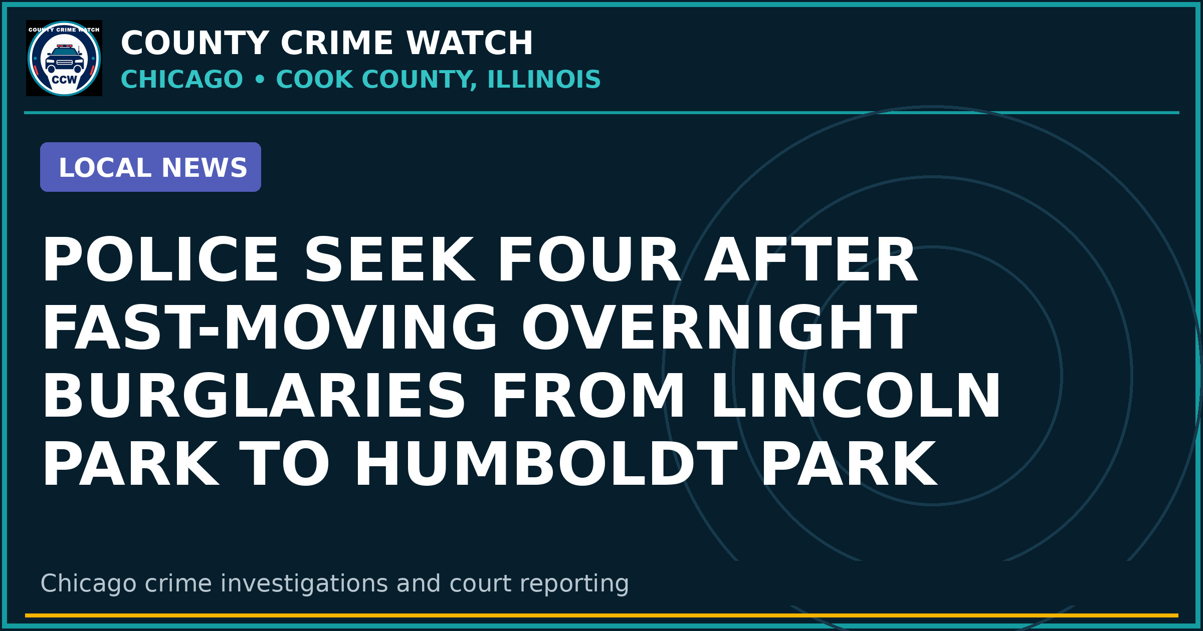 Police seek four after fast-moving overnight burglaries from Lincoln Park to Humboldt Park
