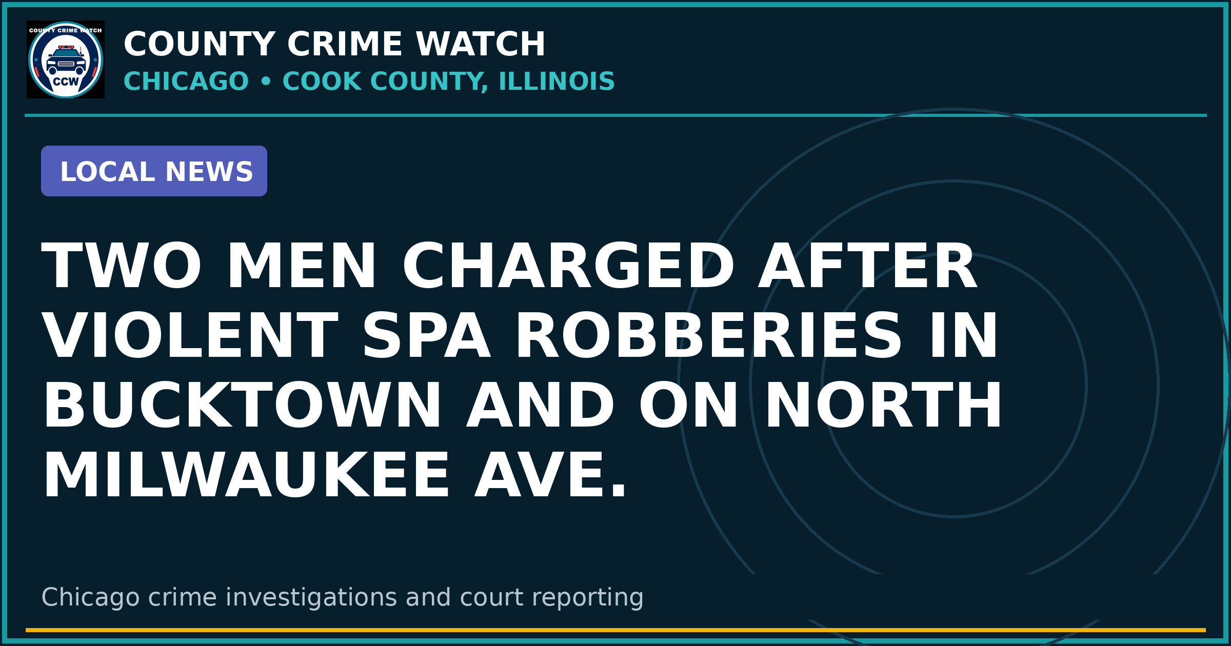Two men charged after violent spa robberies in Bucktown and on North Milwaukee Ave.