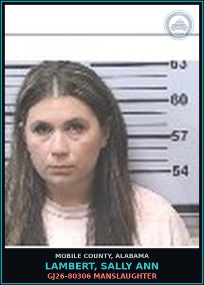 CCW arrest card for LAMBERT, SALLY ANN in Mobile County: T8678130 SPEED