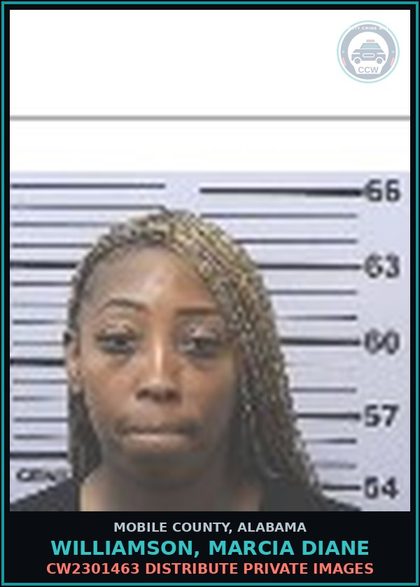 CCW arrest card for WILLIAMSON, MARCIA DIANE in Mobile County: CW2301463 DISTRIBUTE PRIVATE IMAGES