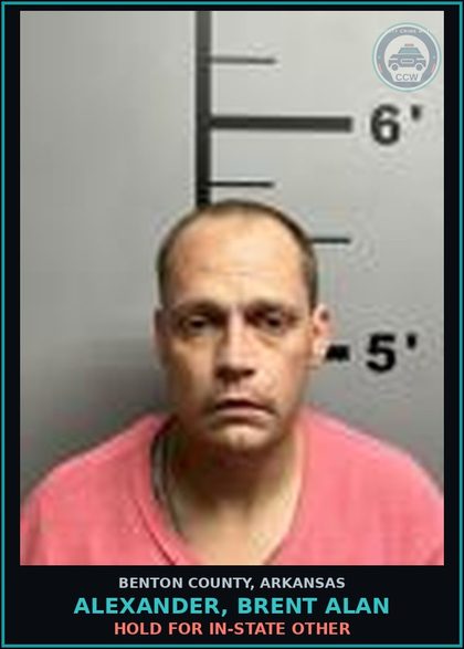 CCW arrest card for Alexander, Brent Alan in Benton County: HOLD for In-State Other