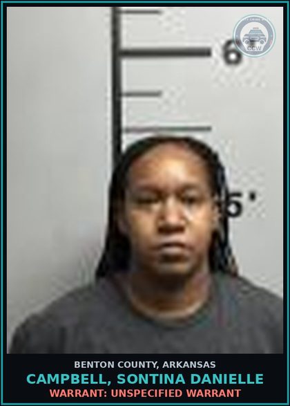 CCW arrest card for Campbell, Sontina Danielle in Benton County: Warrant: Unspecified warrant
