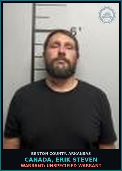 CCW arrest card for Canada, Erik Steven in Benton County: Warrant: Unspecified warrant