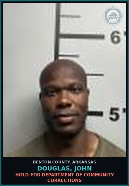 CCW arrest card for Douglas, John in Benton County: HOLD for Department of Community Corrections