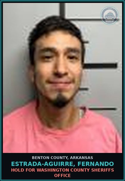 CCW arrest card for Estrada-Aguirre, Fernando in Benton County: HOLD for Washington County Sheriffs Office