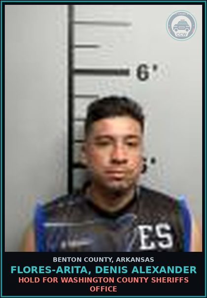 CCW arrest card for Flores-Arita, Denis Alexander in Benton County: HOLD for Washington County Sheriffs Office