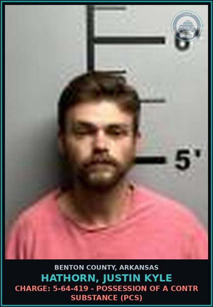 CCW arrest card for Hathorn, Justin Kyle in Benton County: HOLD for In-State Other
