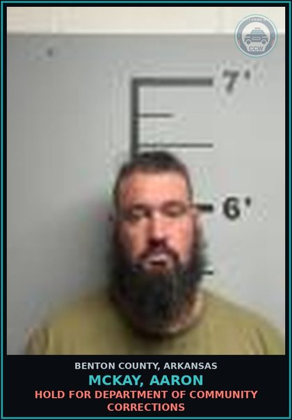 CCW arrest card for Mckay, Aaron in Benton County: HOLD for Department of Community Corrections