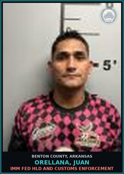 CCW arrest card for Orellana, Juan in Benton County: HOLD for Immigration and Customs Enforcement