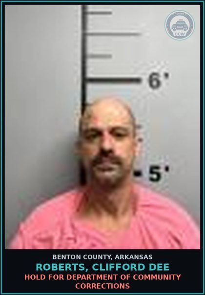 CCW arrest card for Roberts, Clifford Dee in Benton County: HOLD for Department of Community Corrections