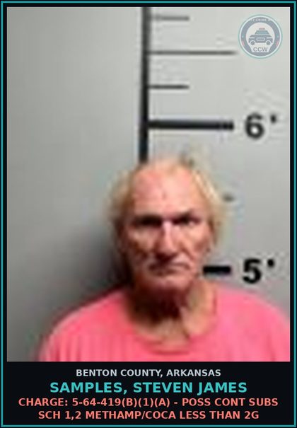 CCW arrest card for Samples, Steven James in Benton County: HOLD for Department of Community Corrections