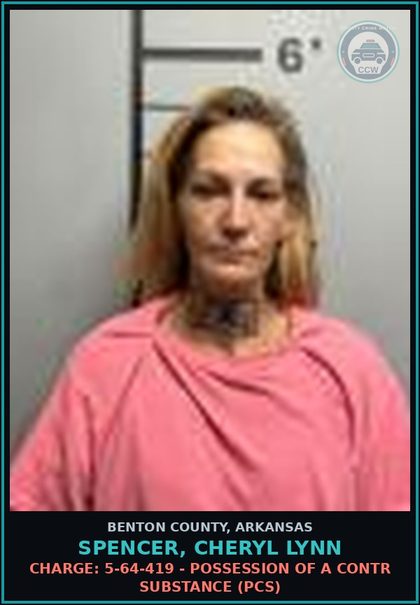 CCW arrest card for Spencer, Cheryl Lynn in Benton County: HOLD for Department of Community Corrections