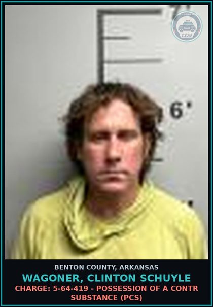 CCW arrest card for Wagoner, Clinton Schuyle in Benton County: Charge: 5-53-111 - TAMPERING WITH PHYSICAL EVIDENCE