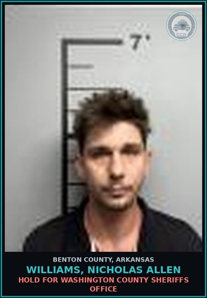 CCW arrest card for Williams, Nicholas Allen in Benton County: HOLD for Washington County Sheriffs Office