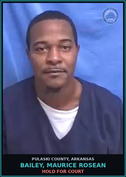 CCW arrest card for BAILEY, MAURICE ROSEAN in Pulaski County: HOLD FOR COURT
