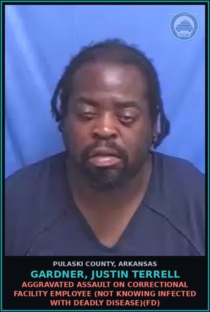 CCW arrest card for GARDNER, JUSTIN TERRELL in Pulaski County: BATTERY - 2ND DEGREE(FD)
