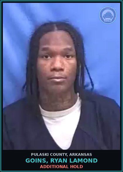 CCW arrest card for GOINS, RYAN LAMOND in Pulaski County: ADDITIONAL HOLD