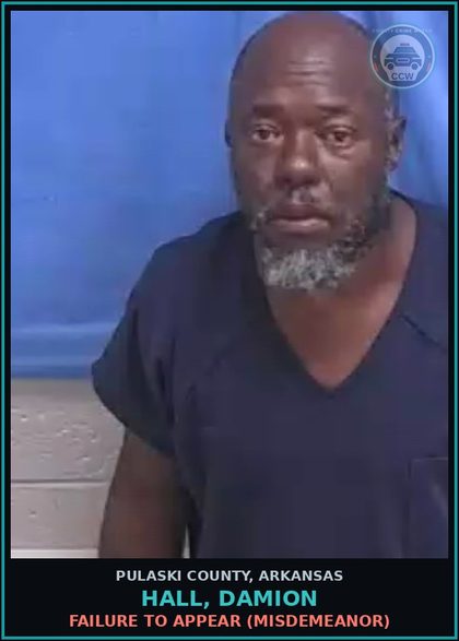 CCW arrest card for HALL, DAMION in Pulaski County: FAILURE TO APPEAR (MISDEMEANOR)